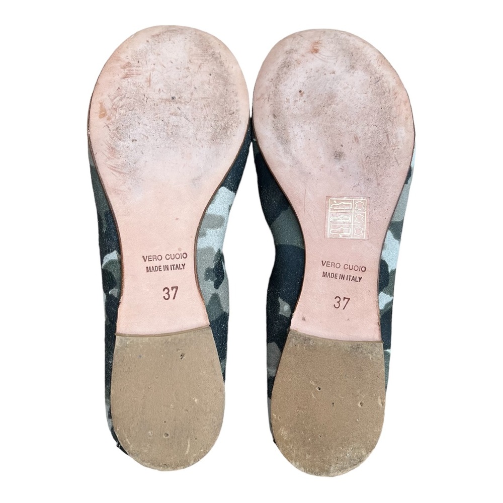 NEW Italian Factory Shoes Green Camo Ballet Flats Sz 6.5 - Picture 5 of 6